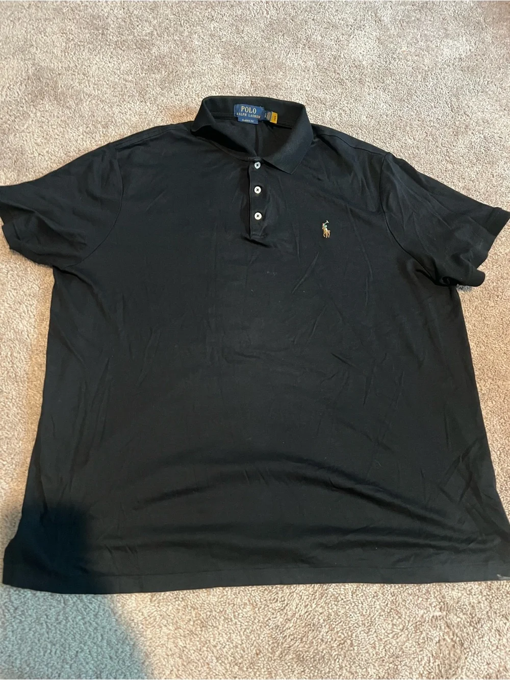 Ralph Lauren Black Men’s Polo with Embroidered Pony